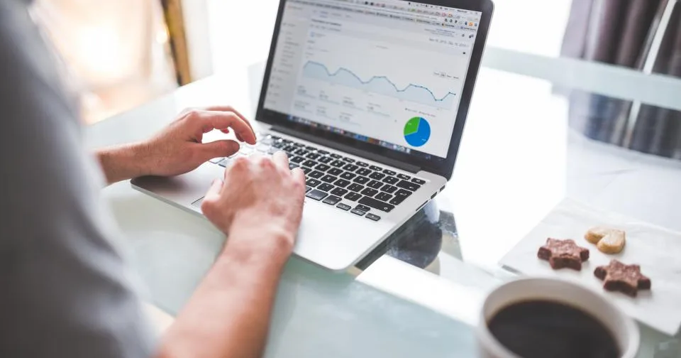 An analytics dashboard showing steady growth