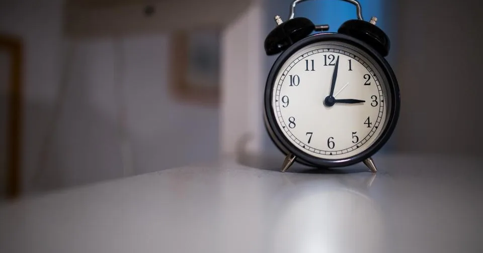 A clock face marking passing time